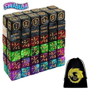 Colorful Mtg Counting Polyhedral Dice Set, Shield Life Counter with Dice Storage Bag, Suitable for Mtg Tgg Table Games (72 Pieces)