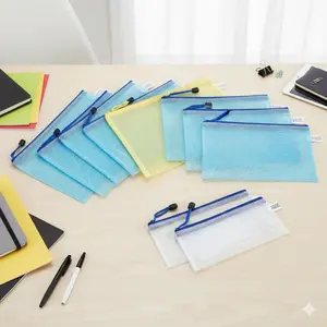 Waterproof Mesh Document Organizer Pouch, Durable Zipper Folder with Clear View, Splash-Resistant & Reusable for Multi-Scenario Storage, Various Sizes Available - Keep Files Neat & Protected