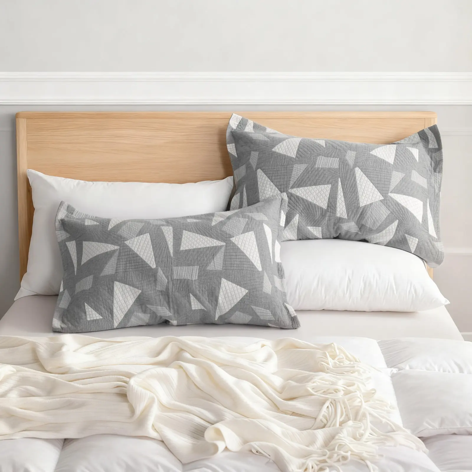 Grey and White Trangle