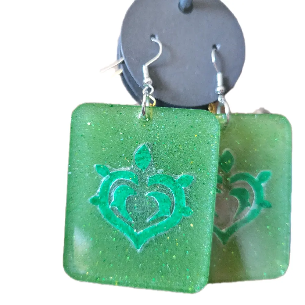 From the Art Genshin Impact Dendro Element Hook Earrings