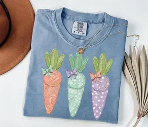 Comfort Colors Happy Easter Shirt, Easter Carrots Tshirt, Easter Lover Gift, Spring Rabbit Tee, Cute Carrot Top, Family Easter Crew Apparel