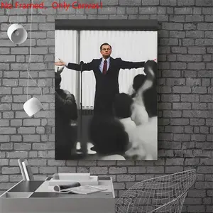 1 piece/set frameless canvas painting print poster, Classic Movie scenes Poster art，The Wolf of Wall Street ，a perfect gift for Movie loves, ideal gift for bedroom, living room, dorm hallway, kitchen, mural, wall decoration, room decor