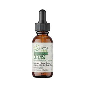 Naysa Nutra Defense Mushroom Extract Drops - Natural Berry Flavored Supplement 1fl oz - Healthcare Edible