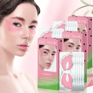 ILISYA Watermelon Collagen Eye Mask 3 boxes, containing niacinamide and watermelon extract, 360-degree deep hydration and moisturizing, firming and nourishing the skin around the eyes, a good daily home skin care product for men and women, a summer gift