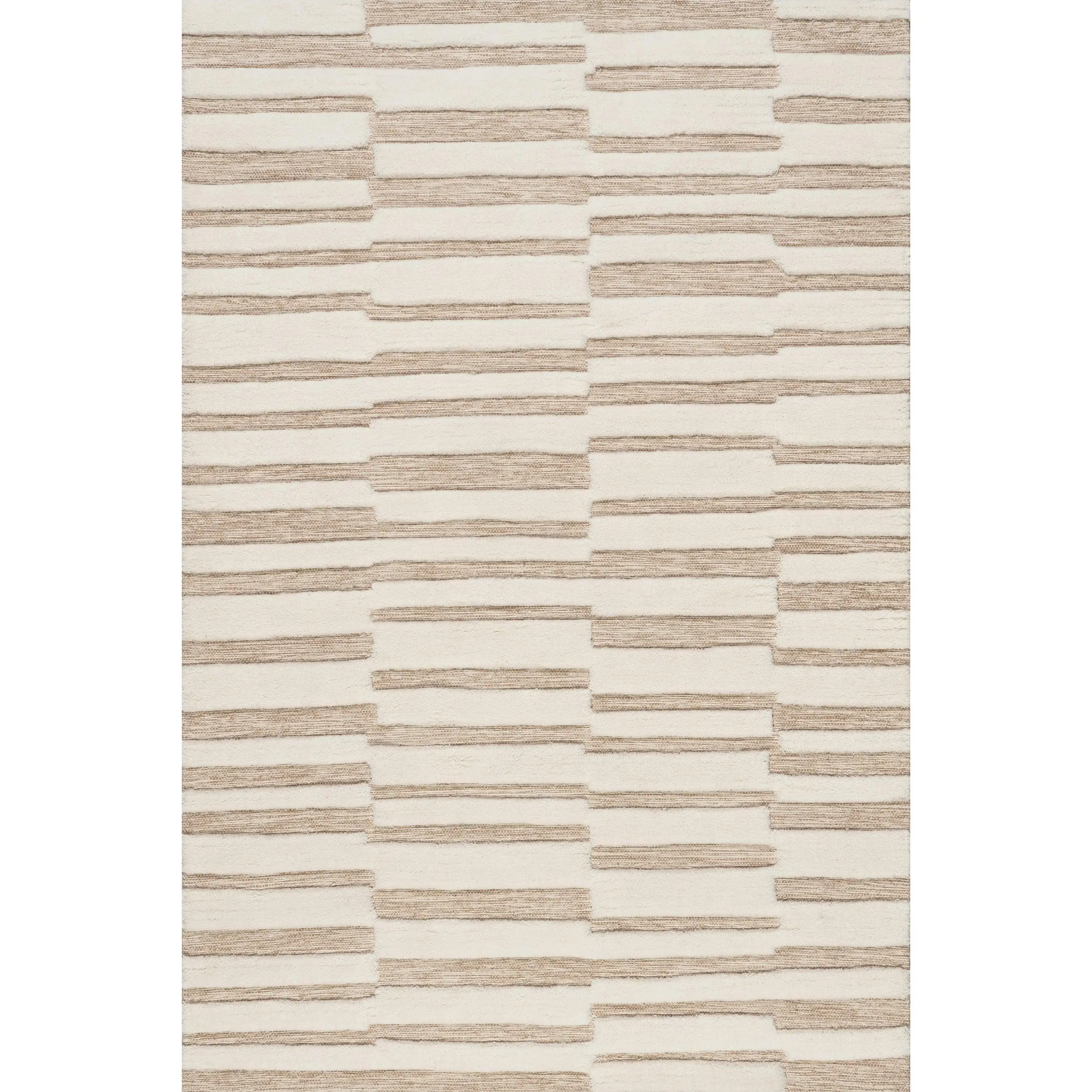 nuLOOM Maui Broken Stripe OEKO-TEX Certified Soft Cotton & New Zealand Wool Rectangle Area Rug for Bedroom, Indoor