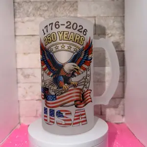 ANIVERSARY USA 16 oz  Reusable Washable Reuse Beer Mugs and More - Perfect Beverage- Drinkware, Tumbler