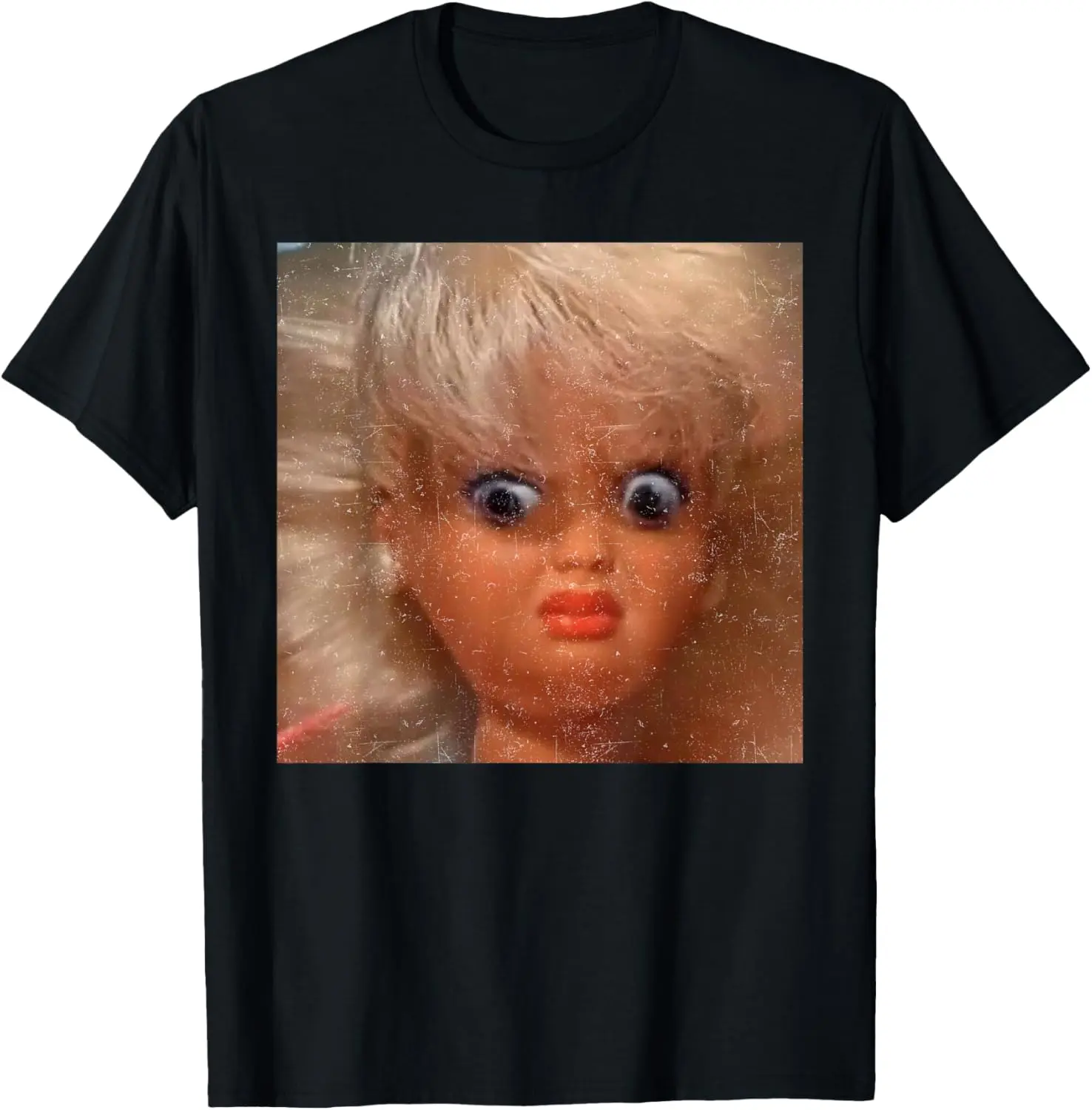 Funny Disgusting Doll Face Meme T-Shirt Mens Unisex Large shirt