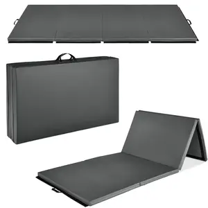 Best Choice Products 10ftx4ftx2in Extra Thick  Gymnastics Gym Folding Exercise Aerobics Mats with Balance Beam Option