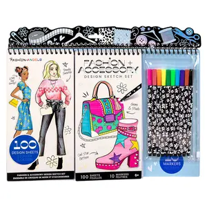Fashion & Accessory Design Sketch Set w/Markers