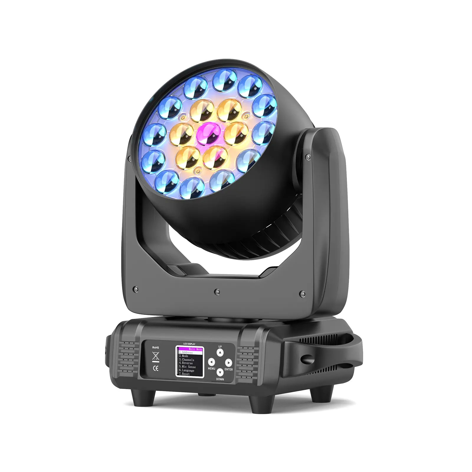UKING Stage Par LED Light - 19x15W RGBW Full Color Multi Mode Programmable Super Bright LEDs, Focused Beams, Smooth Rotation, Ideal for Weddings, Bars, KTV Parties, Multi Mode Led, Programmable Led Light