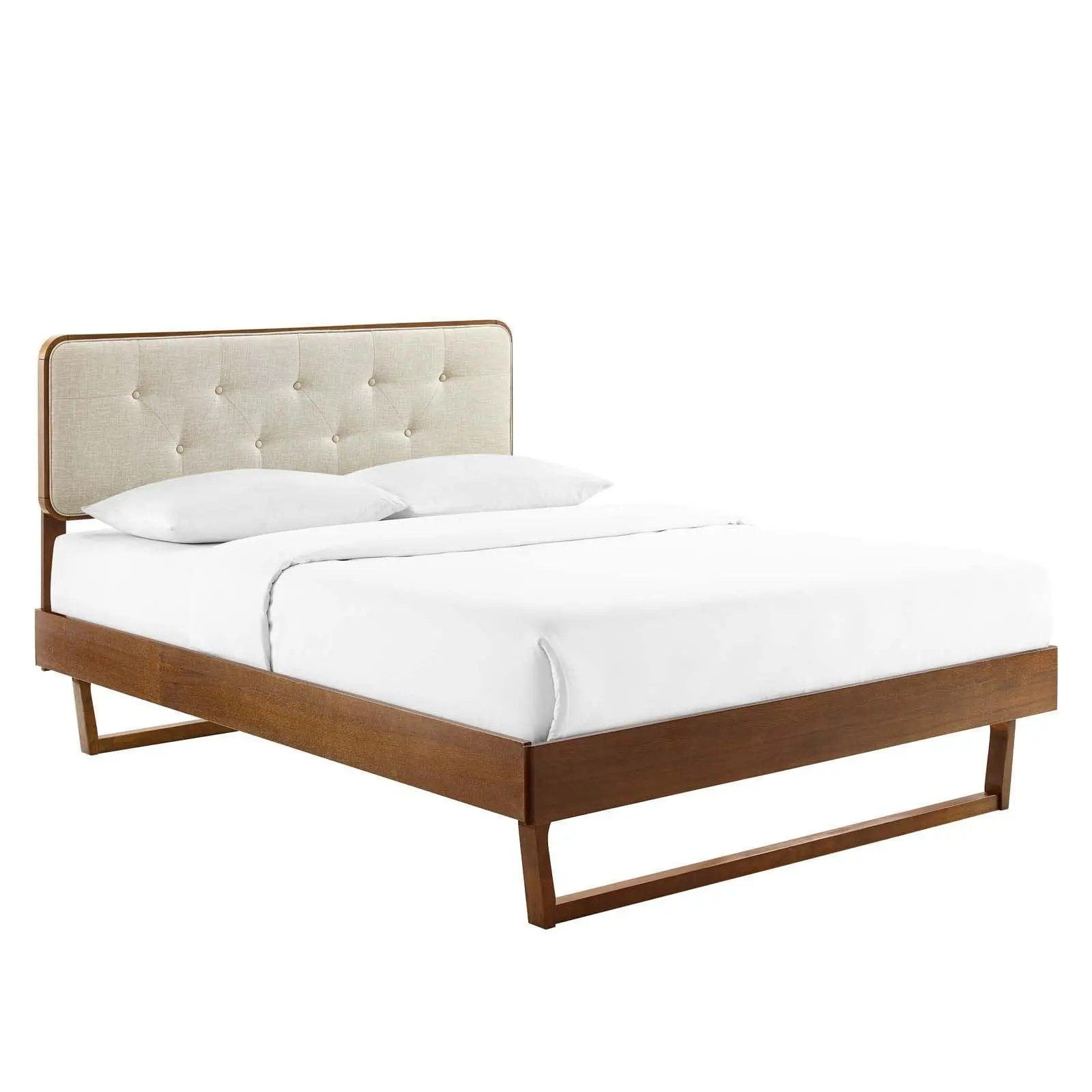 Modway Bridgette Twin Wood Platform Bed With Angular Frame