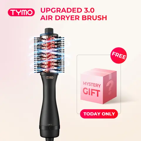 TYMO Upgraded 3.0 AIR Dryer Brush - High-Speed Hair Tool for Smooth, Voluminous, Anti-Frizz Blowout Hair, 70.87 Inch Dorm Essential for Us