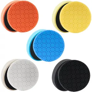 Buffing Polishing Pads, 5Pack 7 Inch Face for 6.7 Inch Backing Plate Compound Buffing Sponge Pads Cutting Polishing Pad Kit for Car Buffer Polisher, Polishing and Waxing