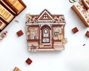Cute Cozy Autumn Bookstore Late Night Pumpkin Nook Magnetic Kindle Grip Book Lover Cute Kindle Accessories Phone Holder PopSocket Phone Grip Magnetic Pop Socket Phone Grip