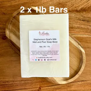Goat’s Milk Melt & Pour Soap Base 2 lb – Creamy Glycerin Base for DIY Soap Making Handmade Soaps