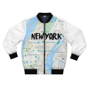 New York Kimante White AOP Bomber Jacket