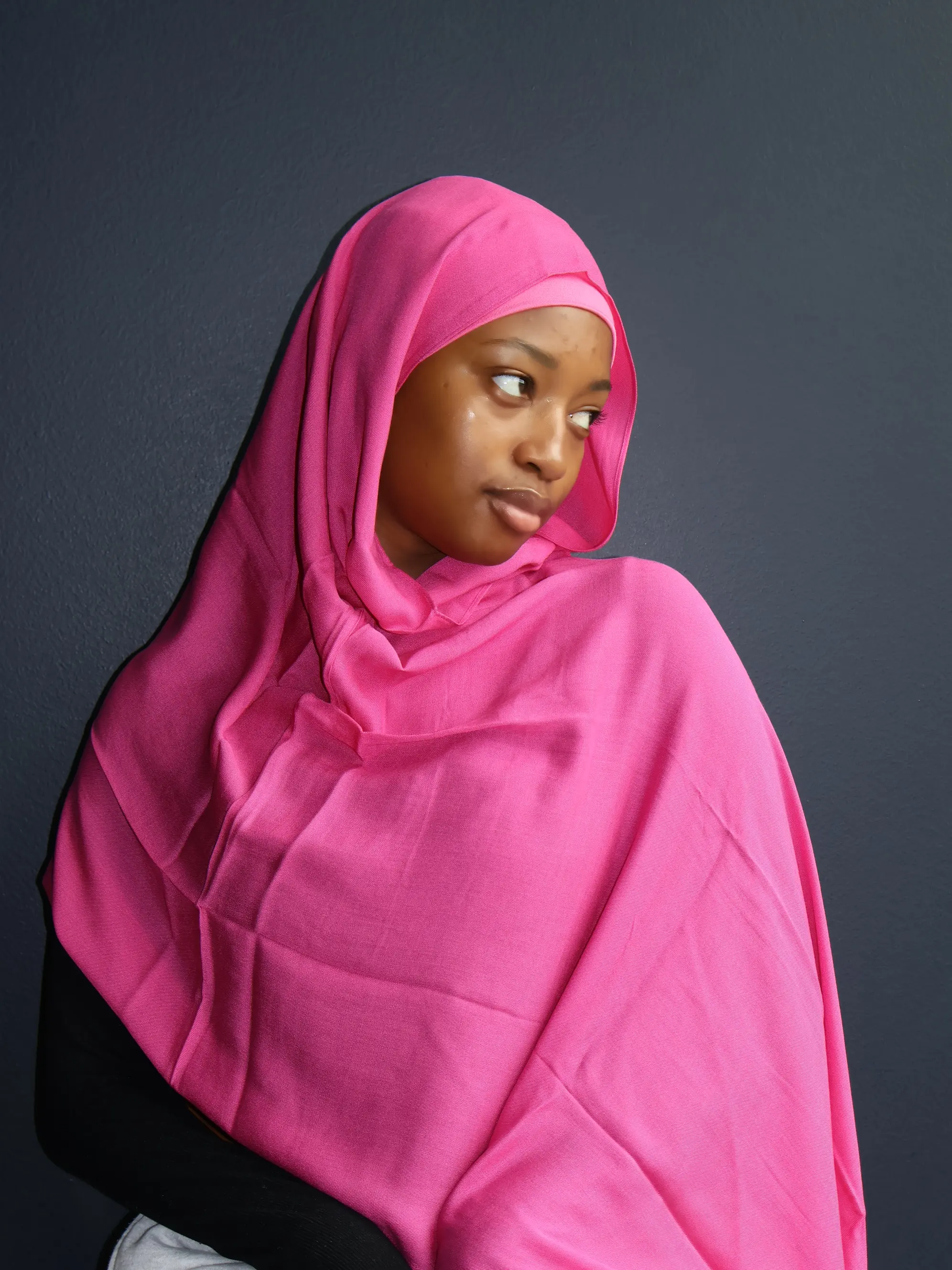 Premium Pink Modal Hijab Set with Undercap - Soft, Lightweight Muslim Headscarf Cover for Women, Non-Slip Fabric for Effortless Hijab Style, Casual, Sisters, Hand Wash, Breathable Scarf, For Muslim, Hijab Undercap Set