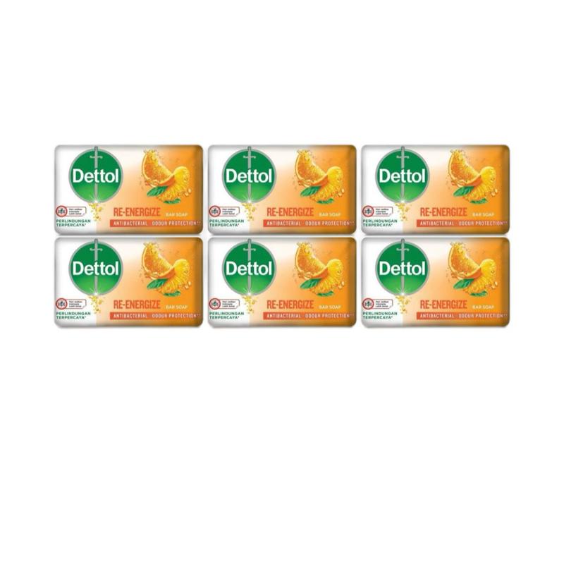 Dettol Antibacterial Body Soap 48 Count - Re-Energize Formula for Hygiene and Skin Care Cleanser Cleansing