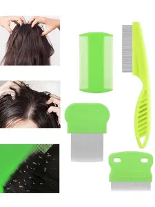 4pcs Scalp Comb Set, Dandruff Lice Detangler, Fine Tooth Massage Brush, Multi-Functional Hair Care Tool, Ideal for Women's Styling & Scalp Health