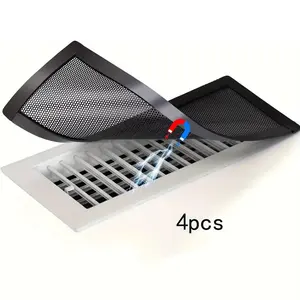 Magnetic Vent Cover, 4 Counts Mesh Grille, Dust & Debris Prevention, Pest Control, Ideal for Ceiling & Floor Vents