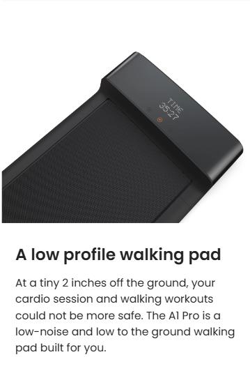 WalkingPad  A1 Pro foldable Heavy-Duty Under Desk Treadmill with Full Body-Fold Technology, 300 lb user weight   —Folds in Half, Built to Last
