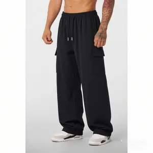 Men's Tapered Leg Sweatpants with Double Side Stripes, Loose Fit Joggers with Ribbed Cuffs, Casual Sport Pants with Adjustable Drawstring Waist, Versatile Trousers for Men, Perfect for School and Travel
