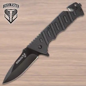 SHTF Bushmaster Tactical Black Pocket Knife
