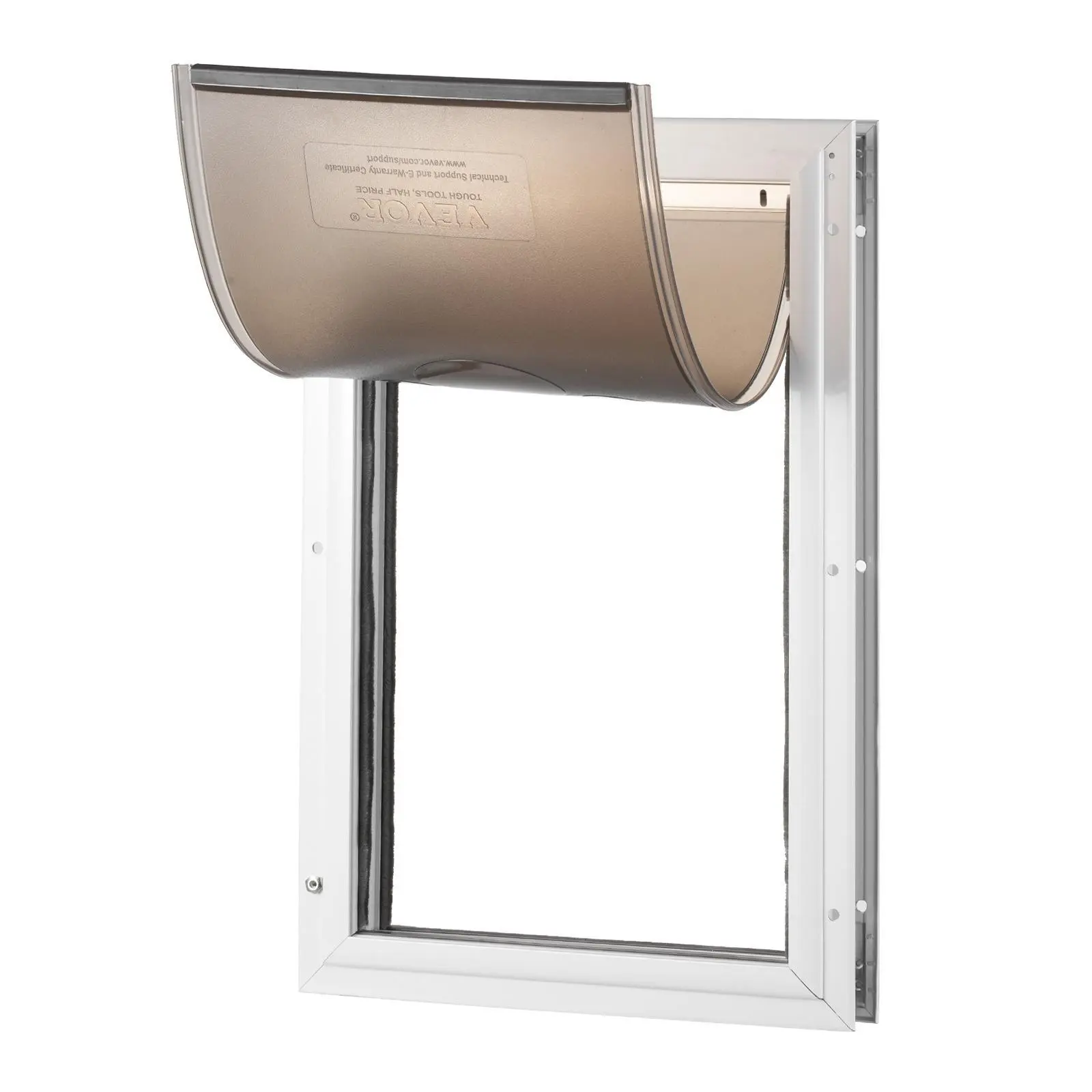 【SummerFinds】VEVOR Pet Door,  , 11.3" x 16.02" Aluminum Frame with Lock and Flap System, Weatherproof Doggy Door, Easy to Install in Interior or Exterior Doors, Pet Door Suitable for Cat Doggie Kitties (White-M)