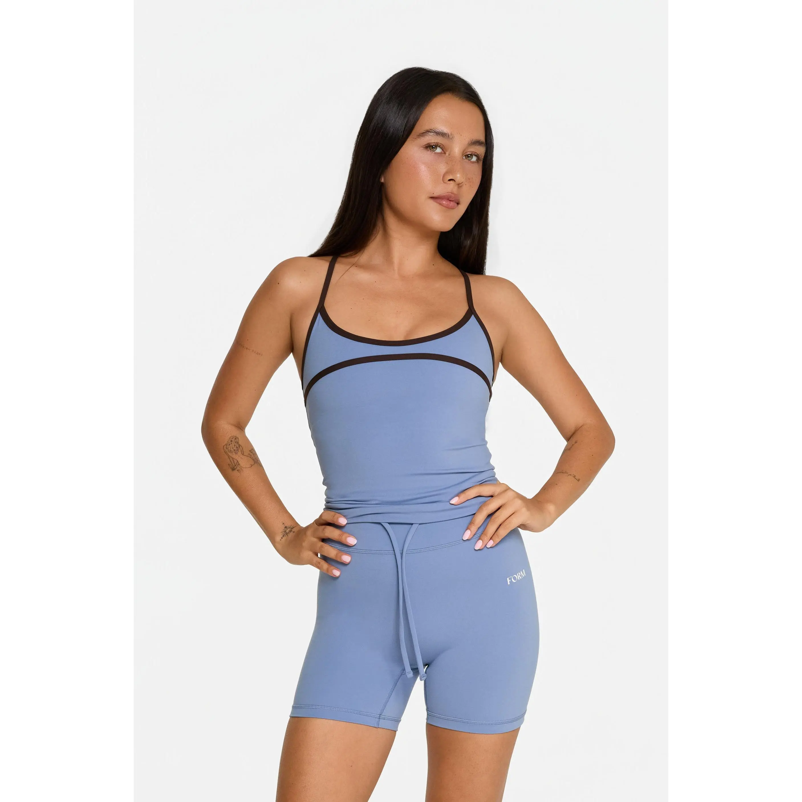 Scoop Contrast Cami - Glacier/Espresso