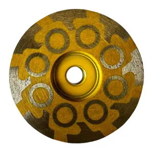 Pro Diamond Resin Cup Wheels 4" MEDIUM (yellow resin) 5/8-11 (Granite/Stone)