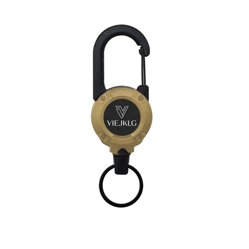 Outdoor 3-in-1 Retractable Tactical Keychain with High-Strength Anti-Shear Steel Wire Rope Buckle, Portable Anti-Loss Hanging Accessory for Fishing, Hiking