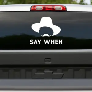 Say When Huckleberry Tombstone Vinyl Decal Car Truck Sticker Vehicle Exterior Decoration