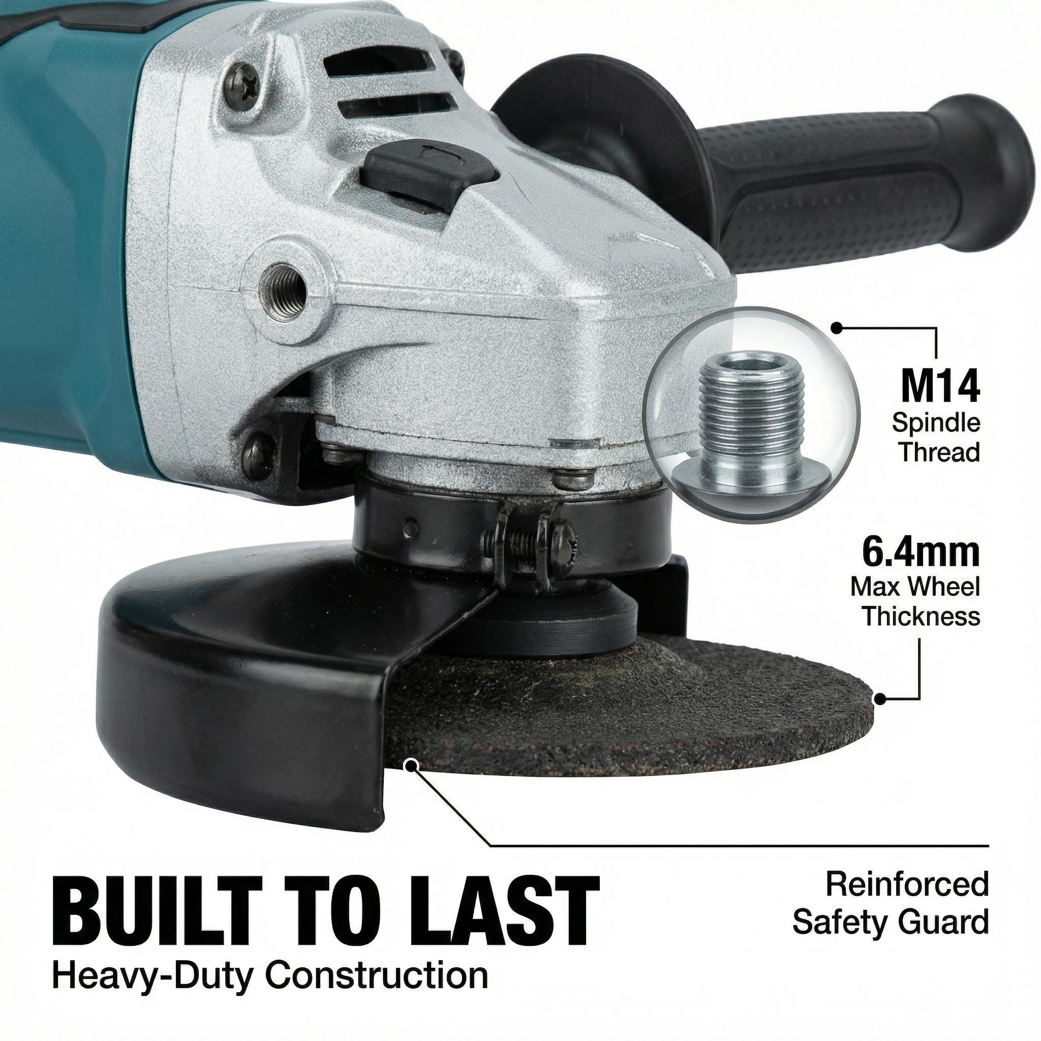 Makita DGA404 125mm Brushless Angle Grinder Bare Tool for Metal Cutting Grinding Cordless Grinder High Speed 18V