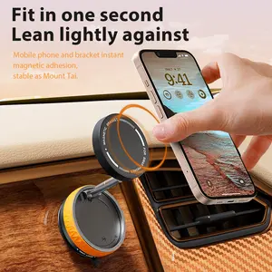 【FathersDayGift】Car phone holder 360 degree rotation,suitablefor car navigation in-car dashboard,horizontaland vertica screen adjustment angle,suctioncup fixed non-slip mobile phone holdersuitable for iPhone & Android Vacuum Suction Foldable & Retractable