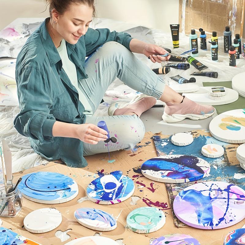 20 Pack Stretched Canvases for Painting, Multi Pack 11X14, 9.44X12, 8X10, 5X7, 4X4 (4 of Each), Blank Primed Canvas, Oil Painting, Acrylic Paint, for Beginners & Artists.