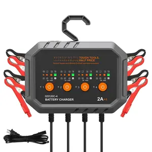 Smart Battery Charger, 8-Amp, LiFePO4 Lead-Acid (AGM / Gel / SLA) Car Battery Charger, Fully-Automatic Charger Maintainer Desulfator for Boat Motorcycle Lawn Mower Golf Cart Marine Deep Cycle