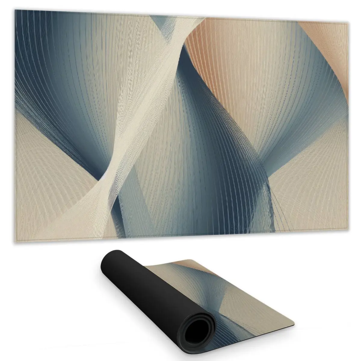 MWW C1DM14246ZTWET Heavenly Threads Minimalist 14x24 in White Gaming Mouse Pad, High-Quality Rubber Material, Non-Slip Backing, Water-Repellent Face, Easy-to-Clean for Home Decor Enthusiasts