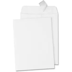 6 x 9 Catalog Envelopes with Self Seal Closure, for Mailing, Storage and Organizing, 28 lb. White Wove, 100 per Box (QUA44182)