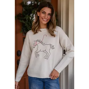 FINAL SALE - Snowy Stable Ivory Sweater