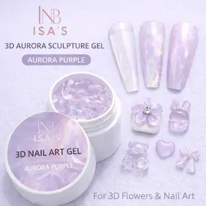 Purple aurora Builder Gel for Nail Extensions