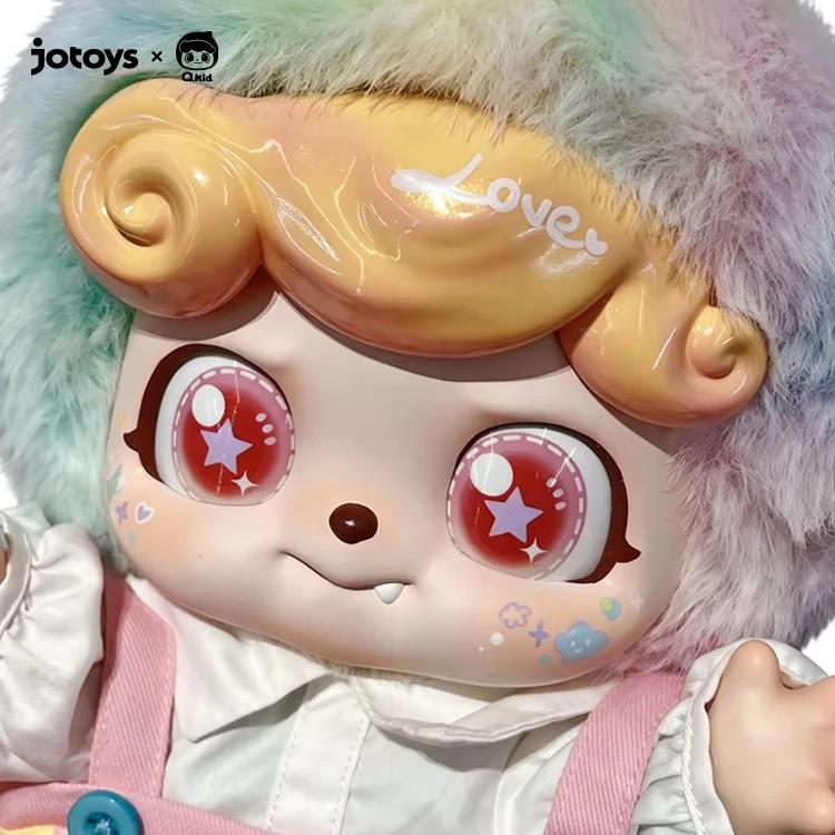 JOTOYS Q.kid Rainbow Candy Puppy 400% Large Collectible Figure Blind Box (Only one)
