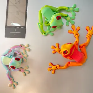 3D Frog Design Fridge Magnet, 1 Count Creative Simulation Frog Magnet, Funny Decorative Magnet for Kitchen Office Home, Creative Decoration