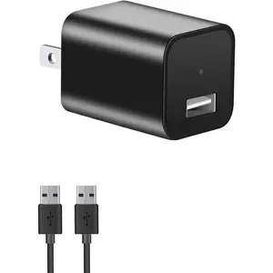 Hidden Camera USB Charger,1080P Security Nanny Cam with Motion Detection Small Wall Charger Secret Cameras with Loop Recording for Home Surveillance Video Spy Cameras No WiFi Needed No Audio