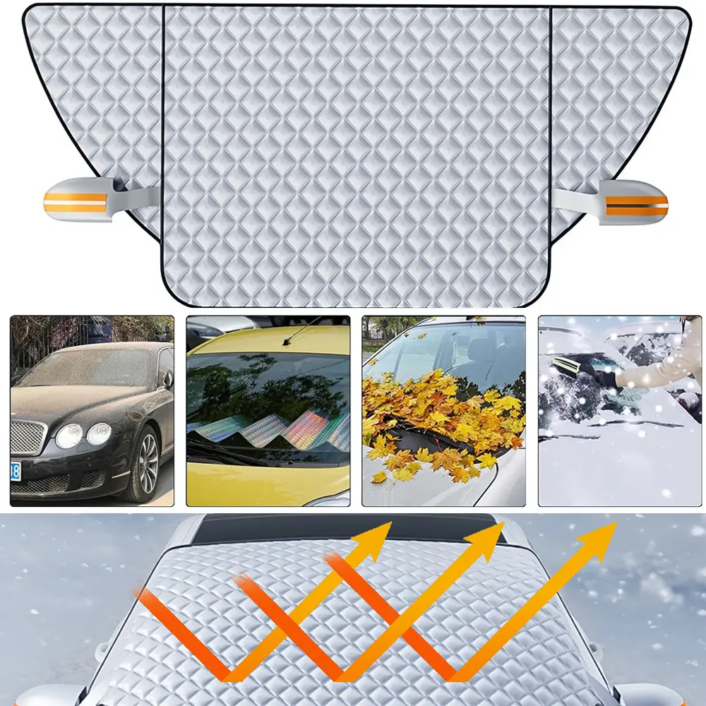 Large Magnetic Car Windshield Snow Cover, Four-Season Car Window Snow Cover, Anti-freezing and Anti-snow Windshield Sunshade, Advanced Magnetic Car Windshield Sunshade, Durable, Easy to install, Enhances Visibility and Provides Sun Protection