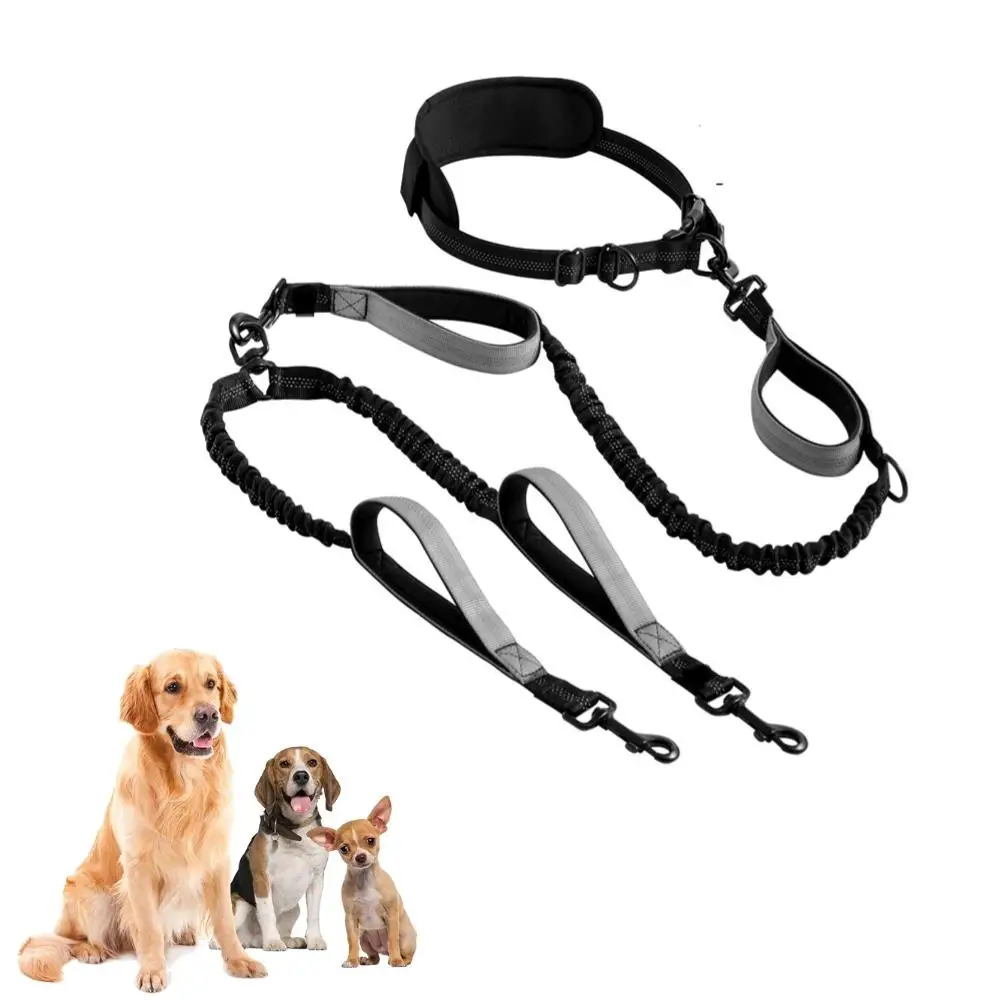 Multifunctional Dog Leash, 1 Count Durable Dog Leash with Double Pull Hand, Pet Supplies for Outdoor Walking Running, Harness Straps