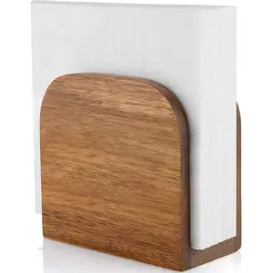 Acacia wood napkin holder, suitable for dining tables, wooden standing napkin holder, for kitchen, restaurant, party, cocktail party, outdoor standing napkin box: home and kitchen