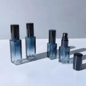 5ML 9ML Empty Glass Perfume Bottle, Portable Spray Bottle, Reusable Travel Cosmetic Container, Blue Gradient Scented Bottle