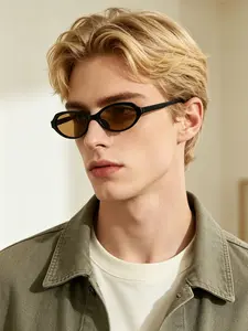 Small Frame Ultra-Narrow Cat Eye Sunglasses, Uv400 Protection, Casual Style, Unisex, Perfect for Outdoor, Parties, Music Festivals