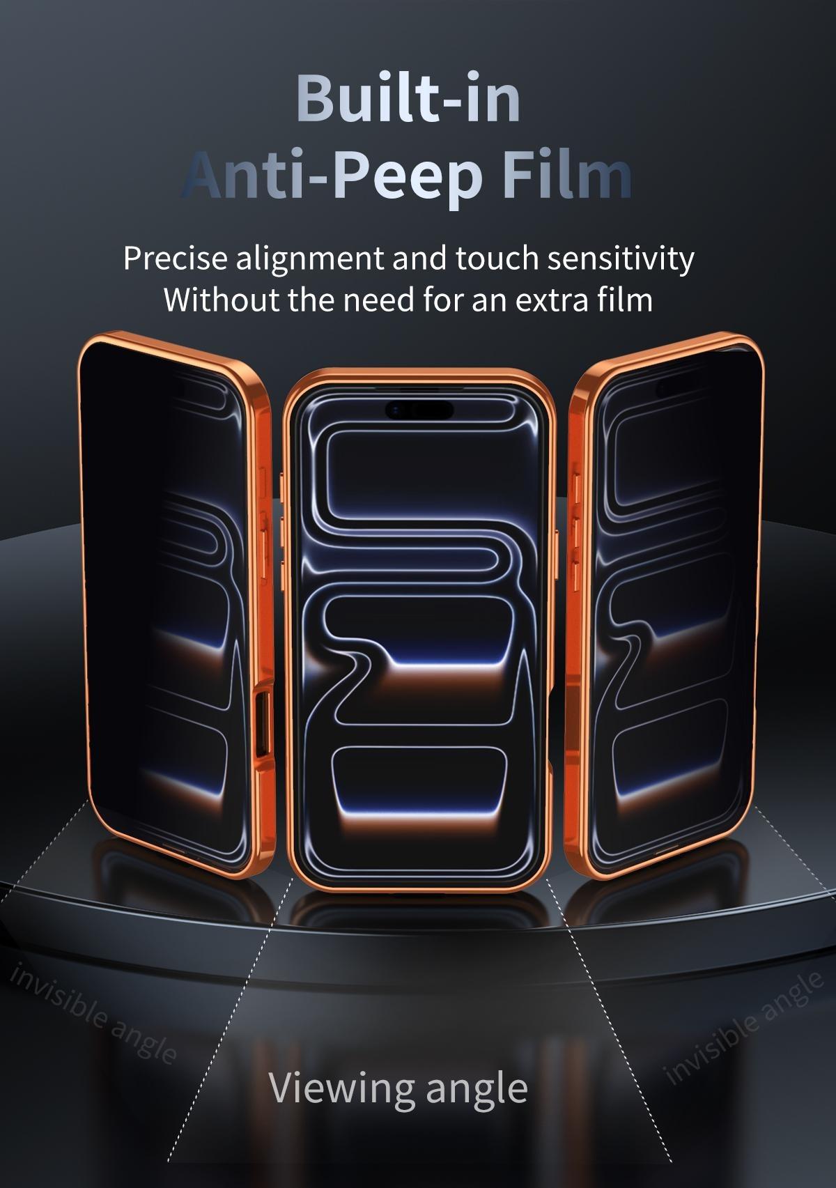 Platic Back [Not All Metal  PC Back] Metal Frame, ip 17 Pro Max CaseFull Coverage Privacy Screen Lens Protection Magnetic TPU Back International Warranty Phone Cases phone case 17 pro max