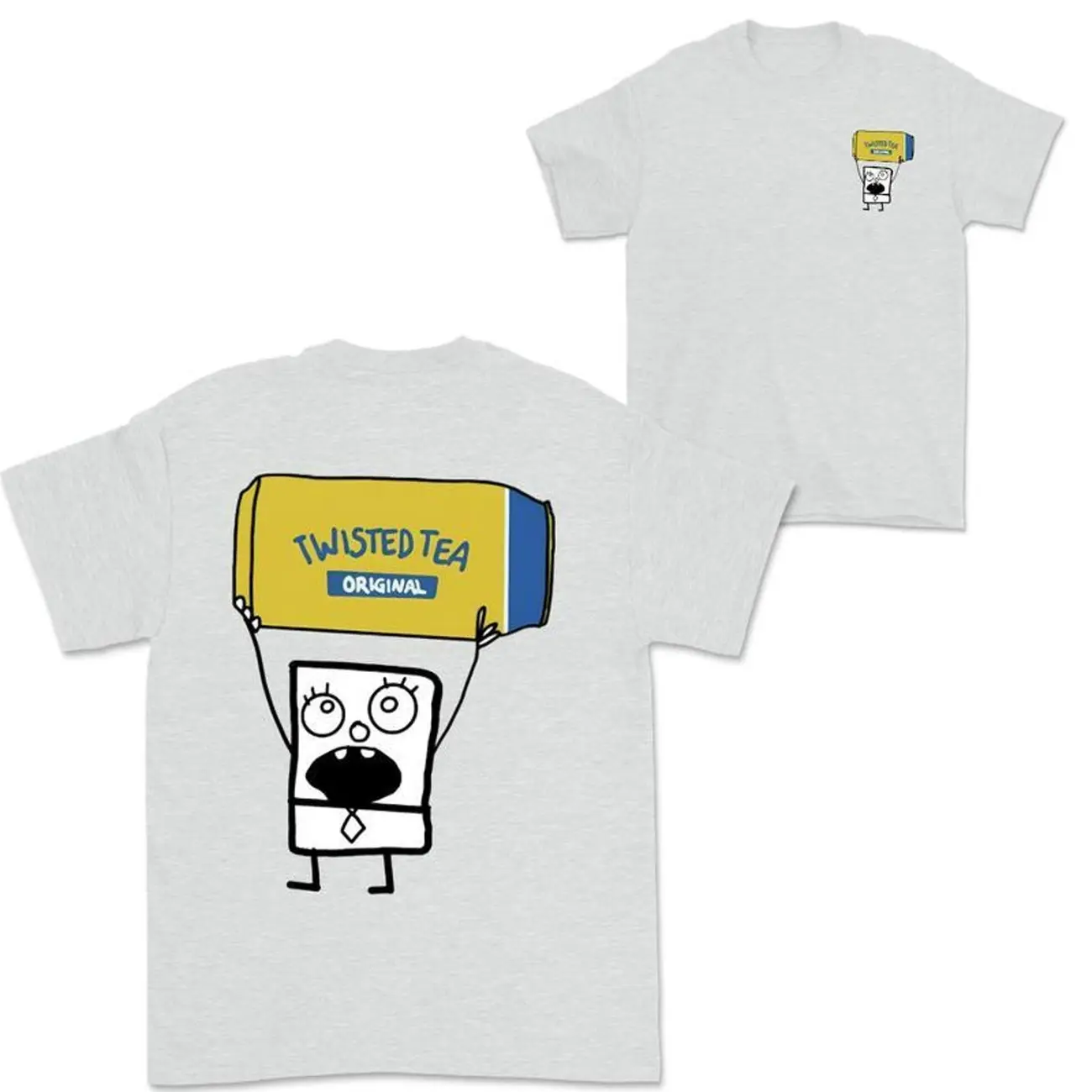 Doodlebob Twisted Tea Double-Sided T-shirt, Funny Drinking Sweatshirt, Full Color Unisex Summer Hoodie, Perfect Gift for Men and Women HR9